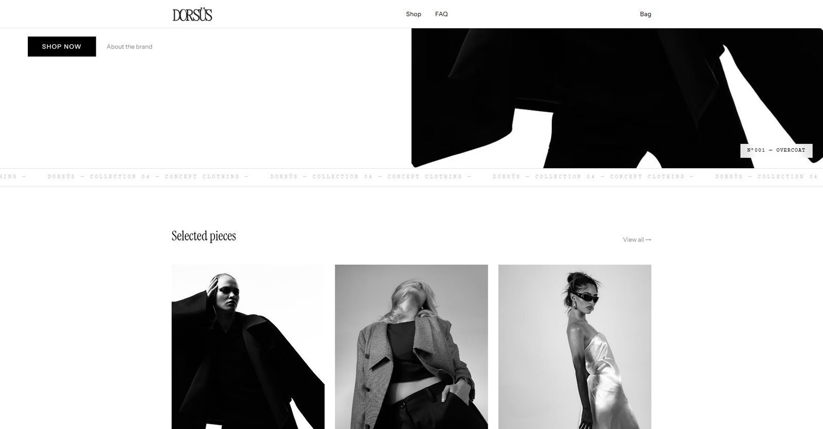 DORSÜS Photo 02: Lookbook & Selected Pieces